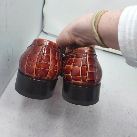 Christian Louboutin Brown Chambelimoc Ali Crocodile MENS Loafer - Picture 12 of 12